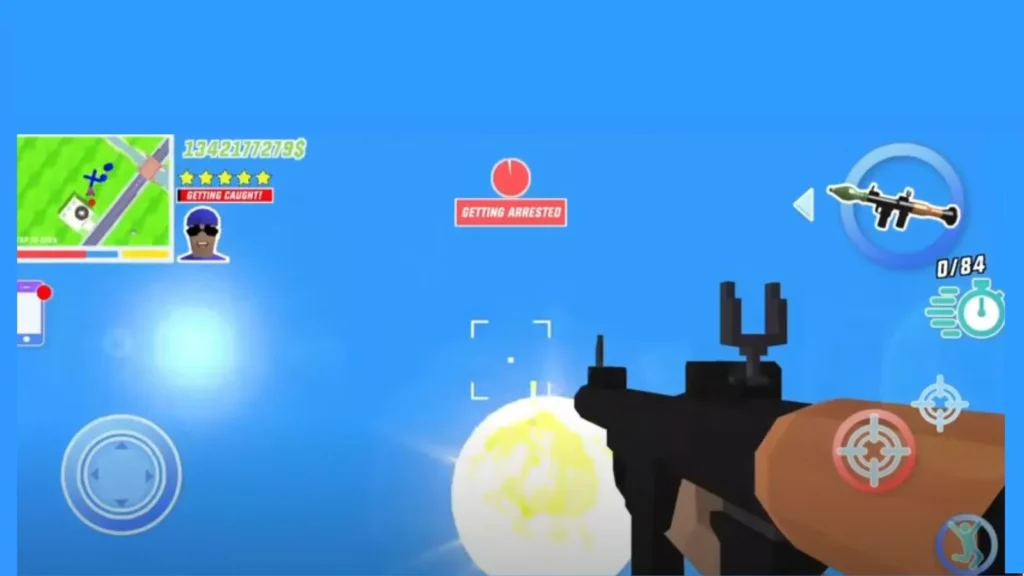 Dude-Theft-Wars-Gameplay-Getting-Arrested-FPS-View