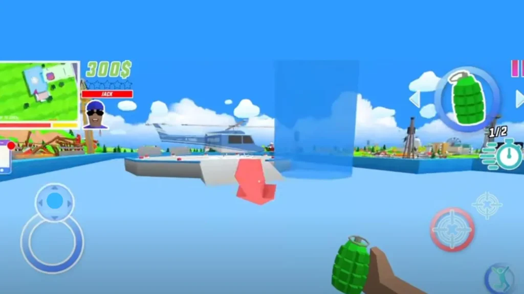 Dude-Theft-Wars-Helicopter-Pool-Area-Grenade-View